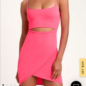 Hot pink bodycon dress